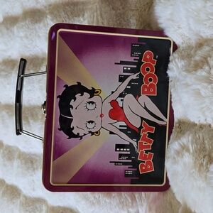 Vintage Collectible Betty Boop Regtangular tin w/handle